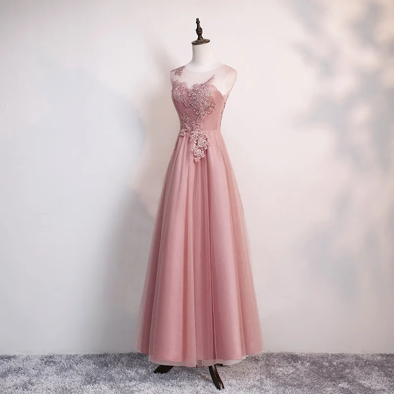 Vestido Madrinha кружевные Длинные свадебные платья, сексуальное шифоновое платье для свадебной вечеринки, выпускные платья для друзей - Цвет: long pink