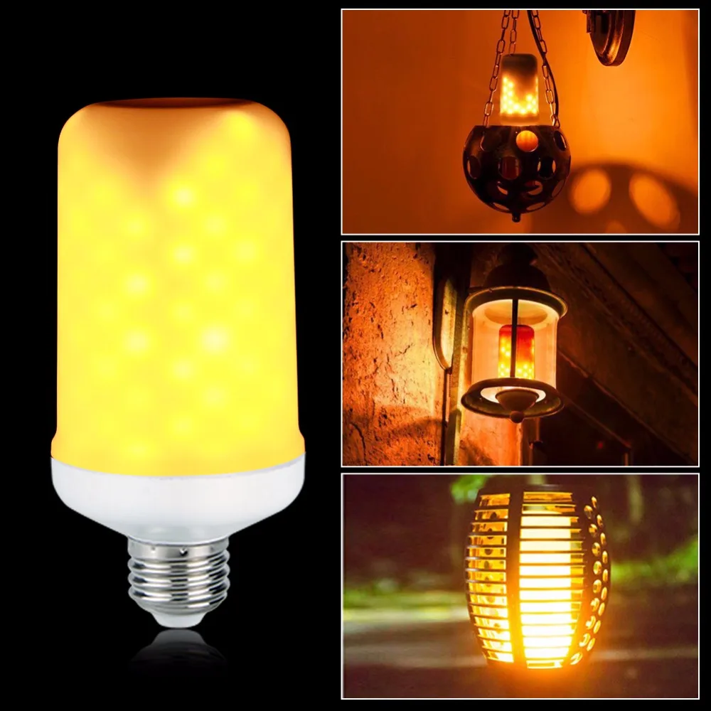Led Flame Effect Light Bulbs SMD 2835 E27 luminaria Led Dynamic Moving