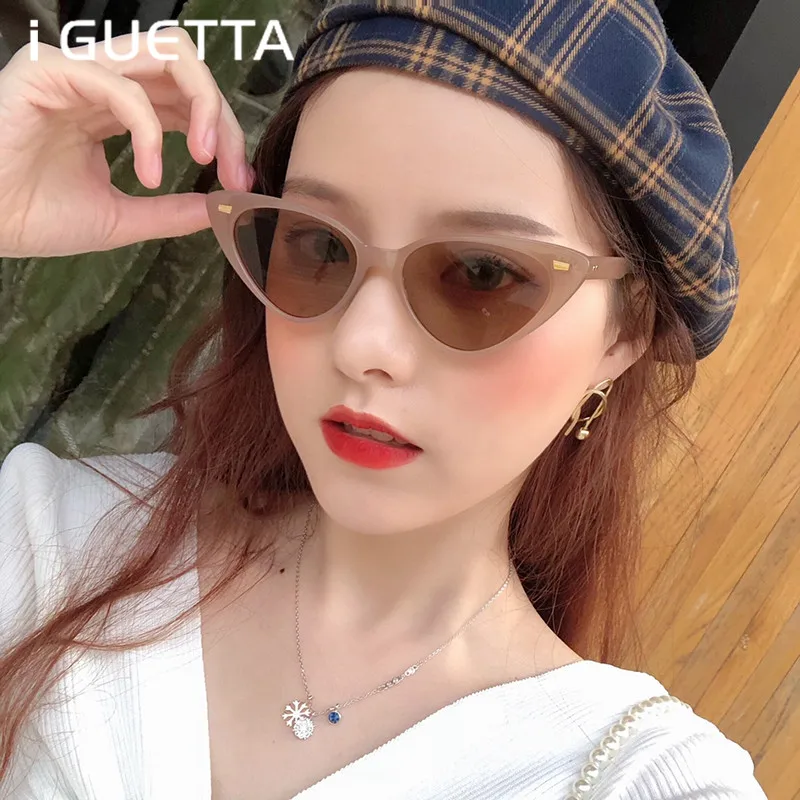 

iGUETTA Fashion Sunglasses Women Cat Eye Women Sunglass Vintage Womens Sun Glasses 2019 Brand Oculos De Sol Feminino IYJA543
