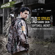 Высококачественная камуфляжная куртка для скрытого движения, Мужская мягкая оболочка из кожи акулы, военные походные тактические водо-и ветронепроницаемые куртки, пальто