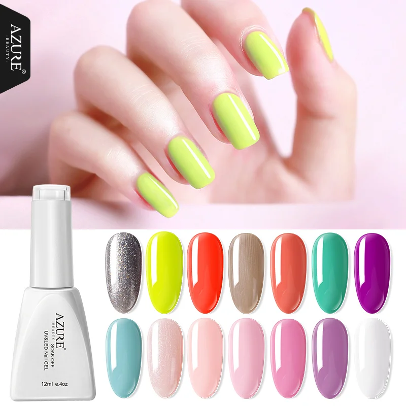 

Azure Beauty UV Nail Gel Polish Soak Off Long Lasting Hybrid Led Gel Lacquer Semi Permanent UV Gel Varnish Azure Nail Enamel