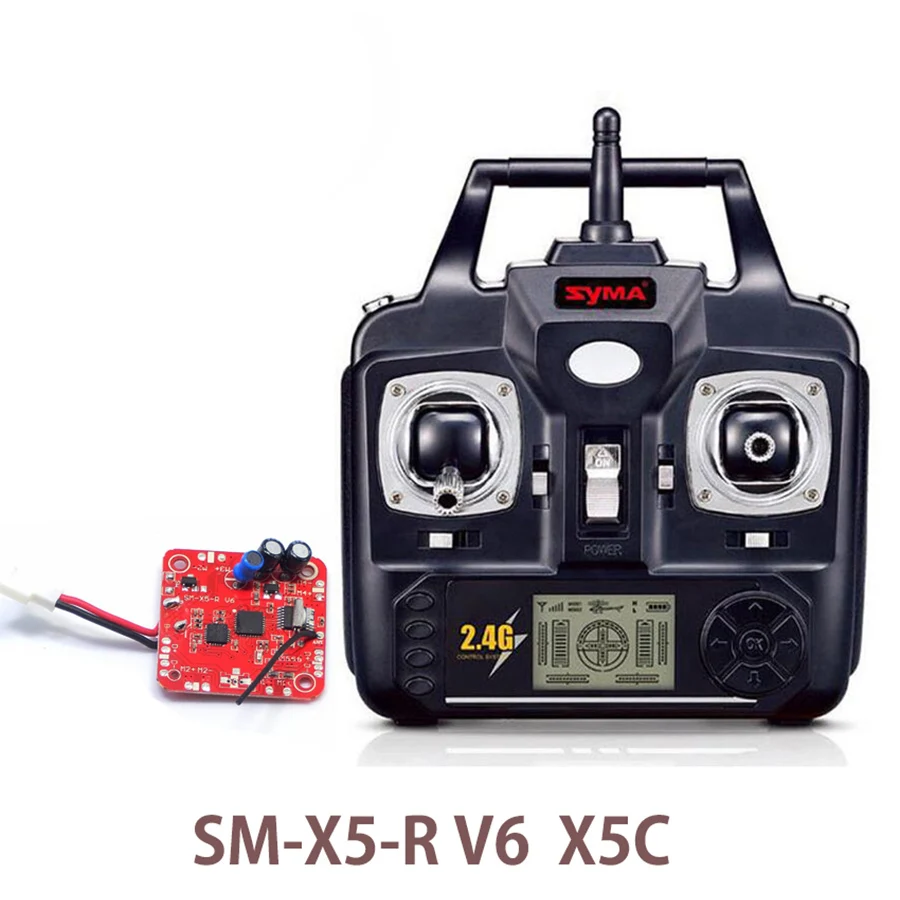 

Drone Main Parts PCB Circuit Receiver Board X5C V6 2.4G 4CH Chip And Remote Control Receiver Speed Controller Accessories
