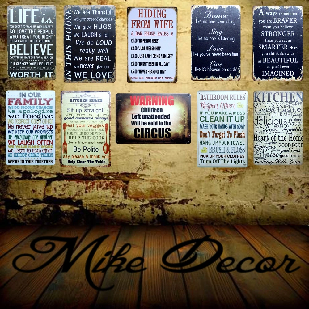 

[ Mike86 ] Make THINGS Happen Quote Mural Painting Retro Shoe Store Vintage Posters Metal Sign Decor 20X30 CM FG-1