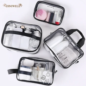 

Portable Cosmetic Storage Bags Transparent TPU Waterproof Women Bag Pouch For Make Up Portable Ladies Brushes Toiletry Wash Kit