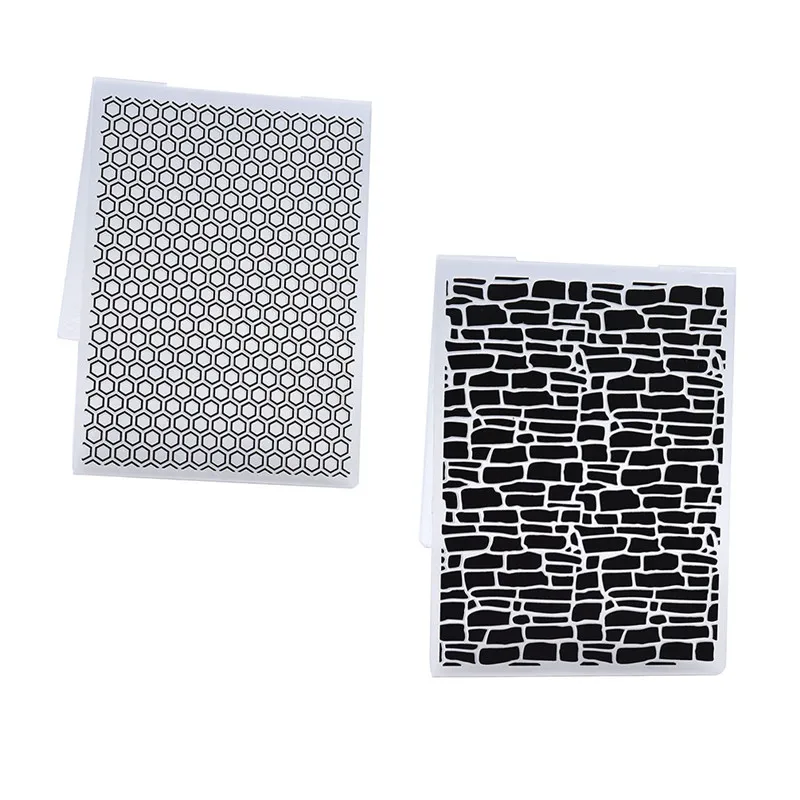 

Plastic Embossing Folder For Scrapbook Honeycomb Type Template DIY Handmade Scrapbooking Album Tool Supplies Drop Shipping