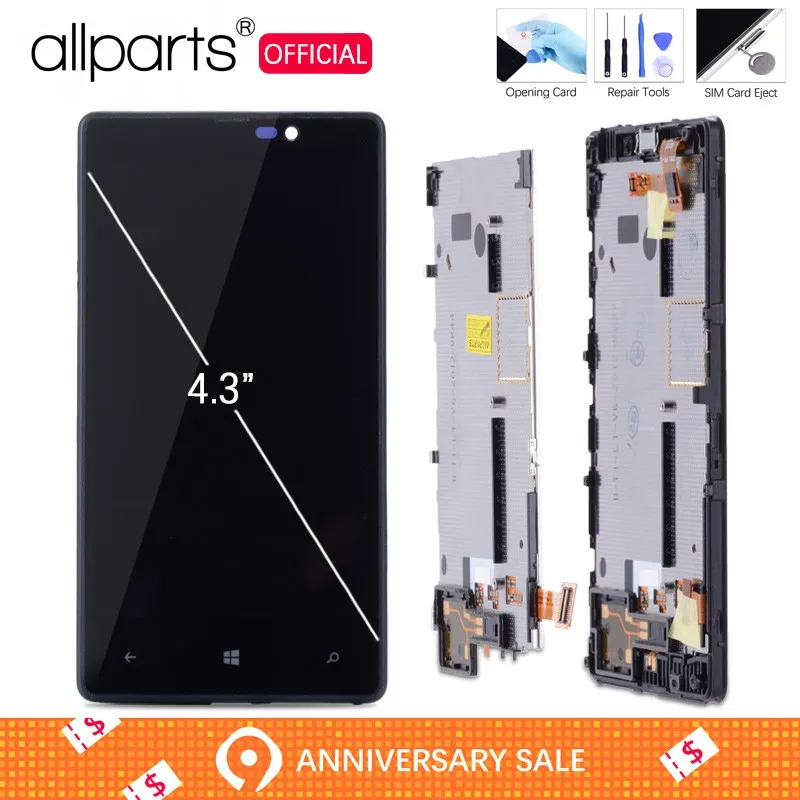 

ORIGINAL Display For NOKIA Lumia 820 Display Touch Screen Digitizer with Frame LCD For NOKIA Lumia 820 LCD RM-825 Replacement