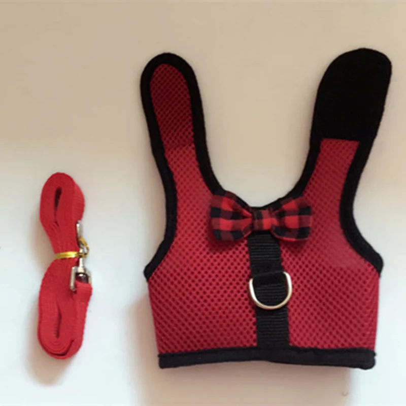 

Lovely Pet Mesh Soft Harness With Leash Small Animal Vest Lead for Hamster Rabbit Bunny XH8Z JY04