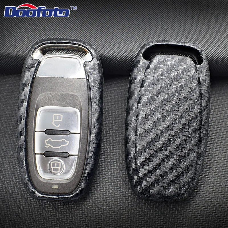 

Doofoto Carbon Fiber Grain Silicon Key Covers Case for Audi A4 A5 A6 A7 A8 B6 B7 B8 TT S5 S6 S7 S8 SQ5 Q7 Decoration Car Styling
