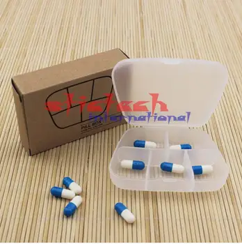

by dhl or ems 1000 pcs Portable New Pill Box Medicine Storage Organizer Container Home Boxes Pill Cases 5 lattices Splitters