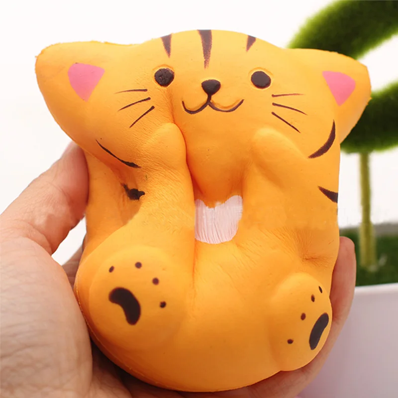 9,5 см Squishy Cat мультфильм котенок забавный кот Squishy игрушки телефон ремень Декор Squeeze Исцеление медленный рост мягкий снимает стресс подарок