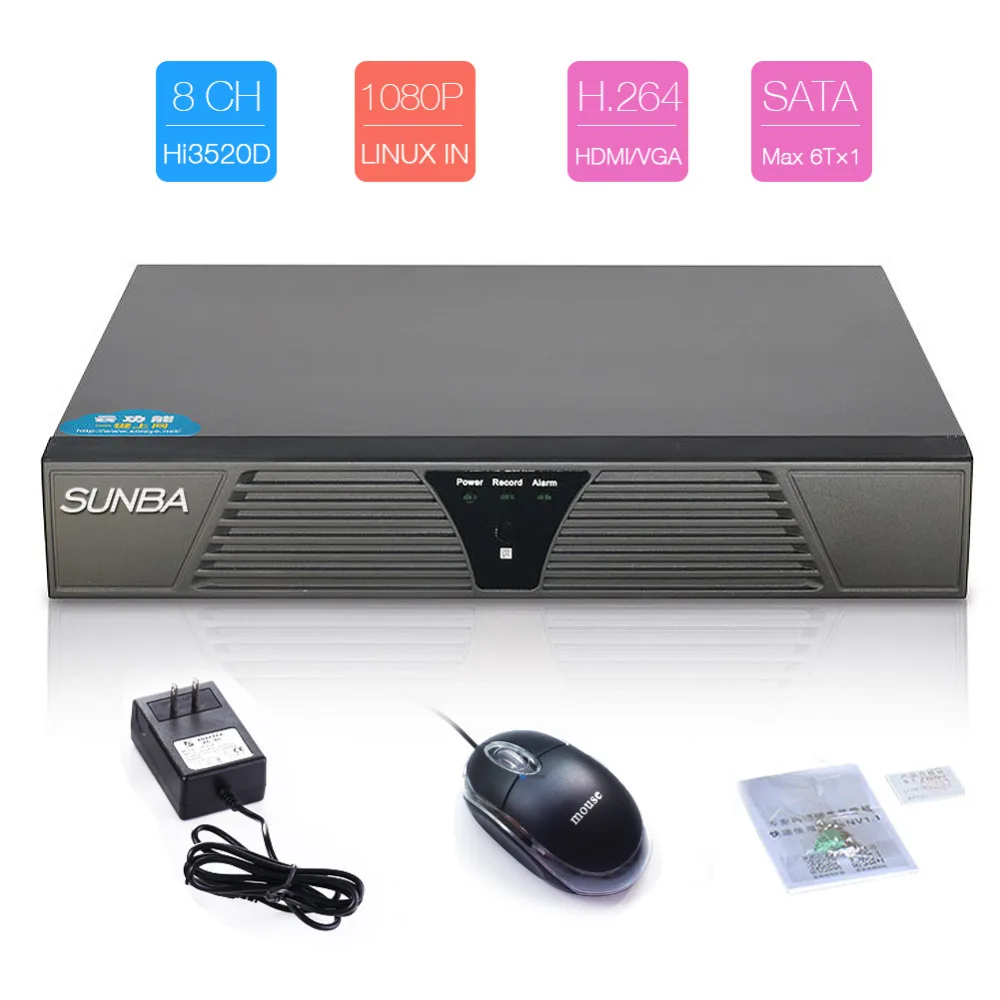 

NVR-F1008PL 1080P network HD NVR 8 ch onvif network camera digital video recorder