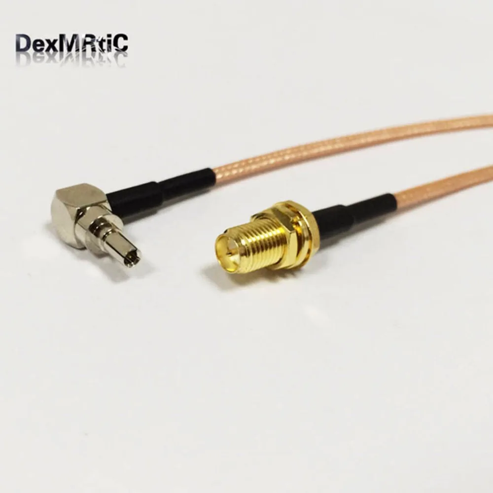 3G HUAWEI Modem extension cable CRC9 right angle to RP SMA female jack