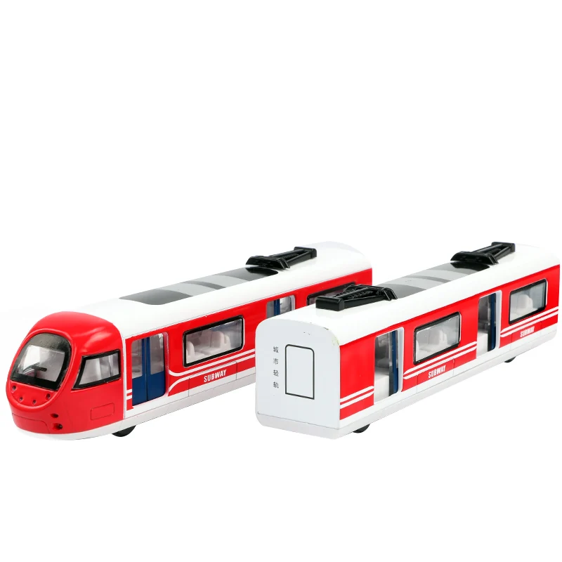 1 Set Alloy Simulation Model Train Toy Magnetic Connection of Two Carriages Retro Steam & Gas Train Metro High-speed Rail Jsuny