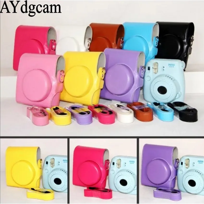

PU Leather Camera Bag Case Cover Shoulder Pouch Protector For Camera For Fuji Fujifilm Instax Mini 8 Mini 90 Mini 25