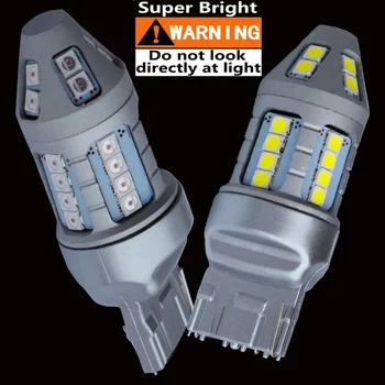 

2PCS NEW Super Bright T20 7440 W21W WY21W 30 SMD 3030 LED Auto Brake Lamp Car Daytime Running Light Reverse Bulbs Turn Signals