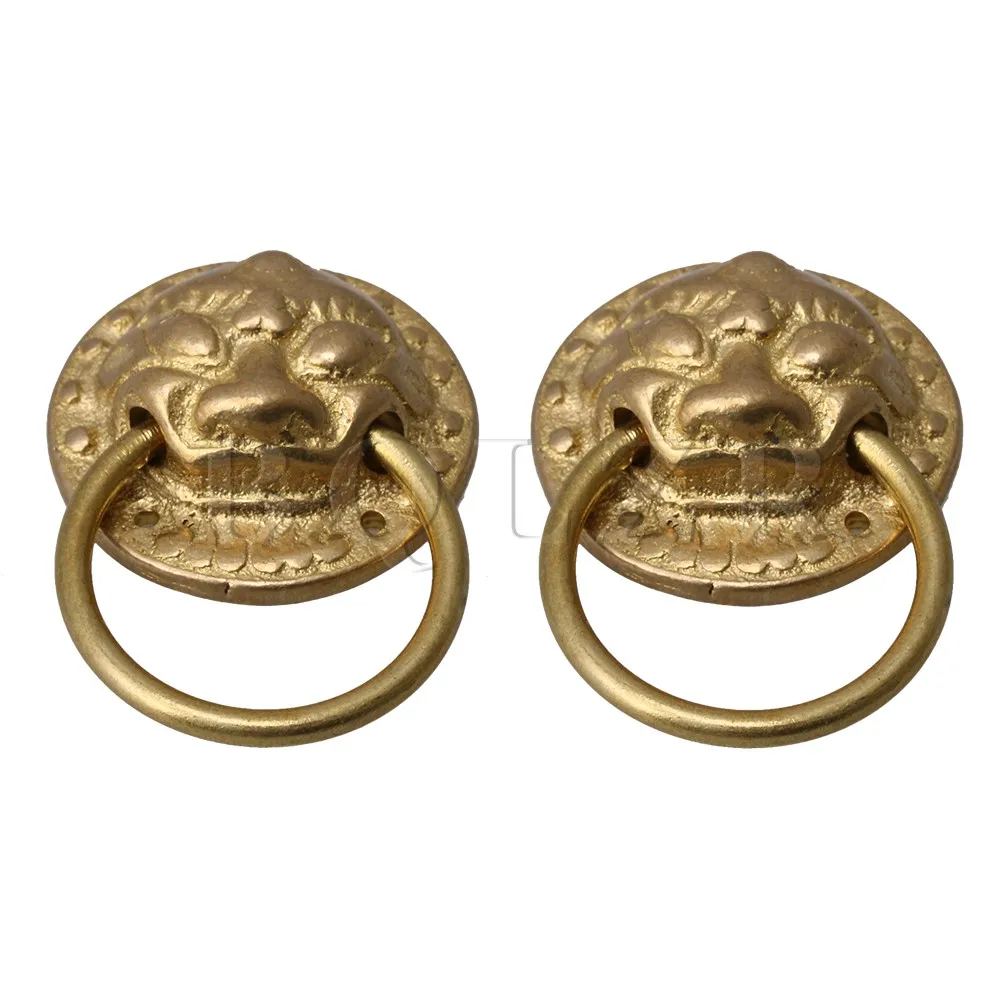 BQLZR 3.5cm Brass Door Knockers Pull Knocker Handles Furniture Drawer