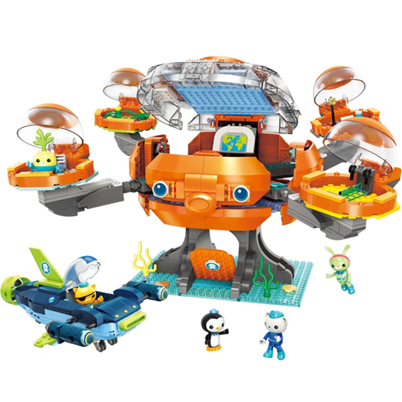 Новый фильм создатель идеи город Осьминог 2 0 Octonauts мультфильм строительные блоки