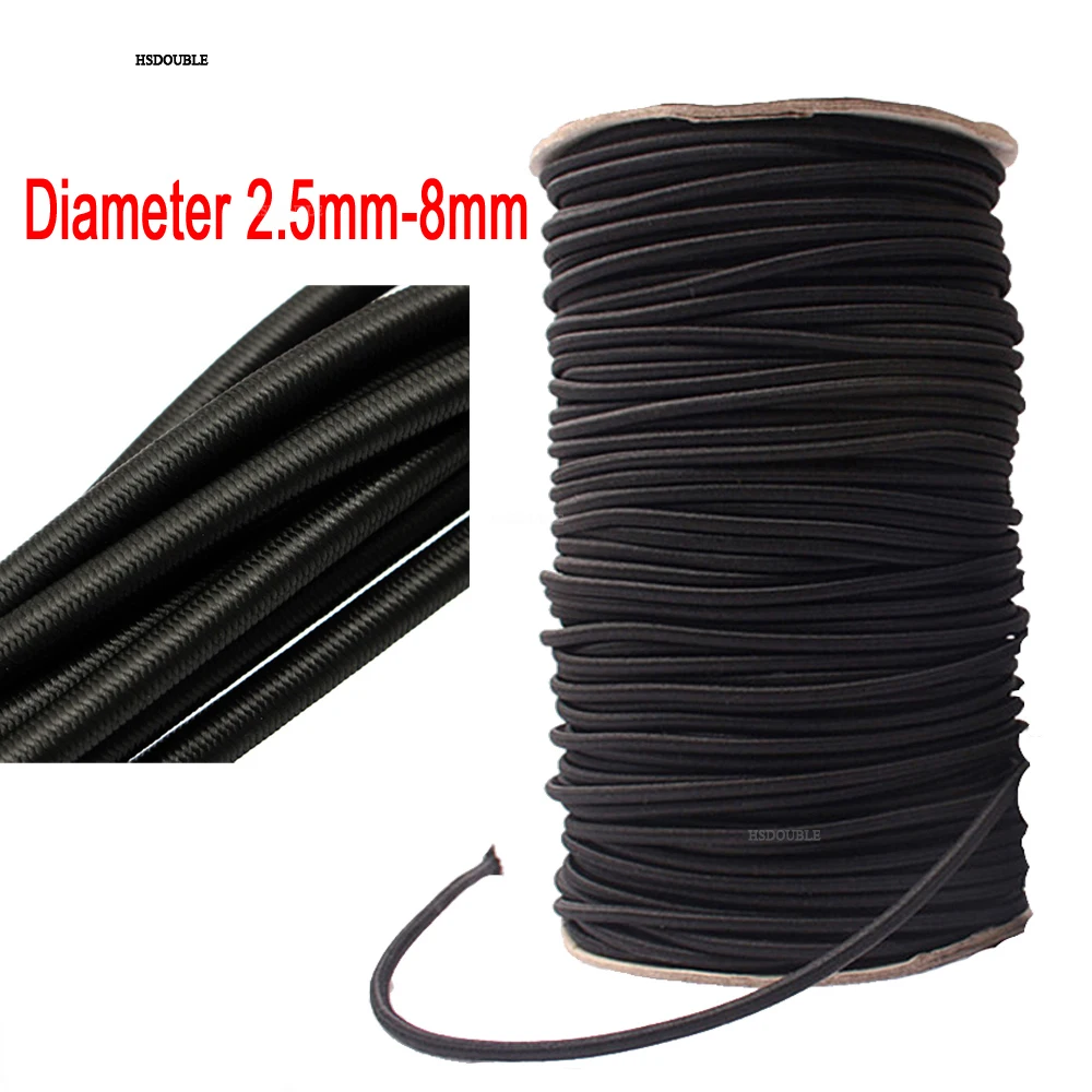 

10 Meters Strong Elastic Rope Bungee Shock Cord Stretch String for DIY Jewelry Making Outdoor Project Tent Kayak Boat Backage