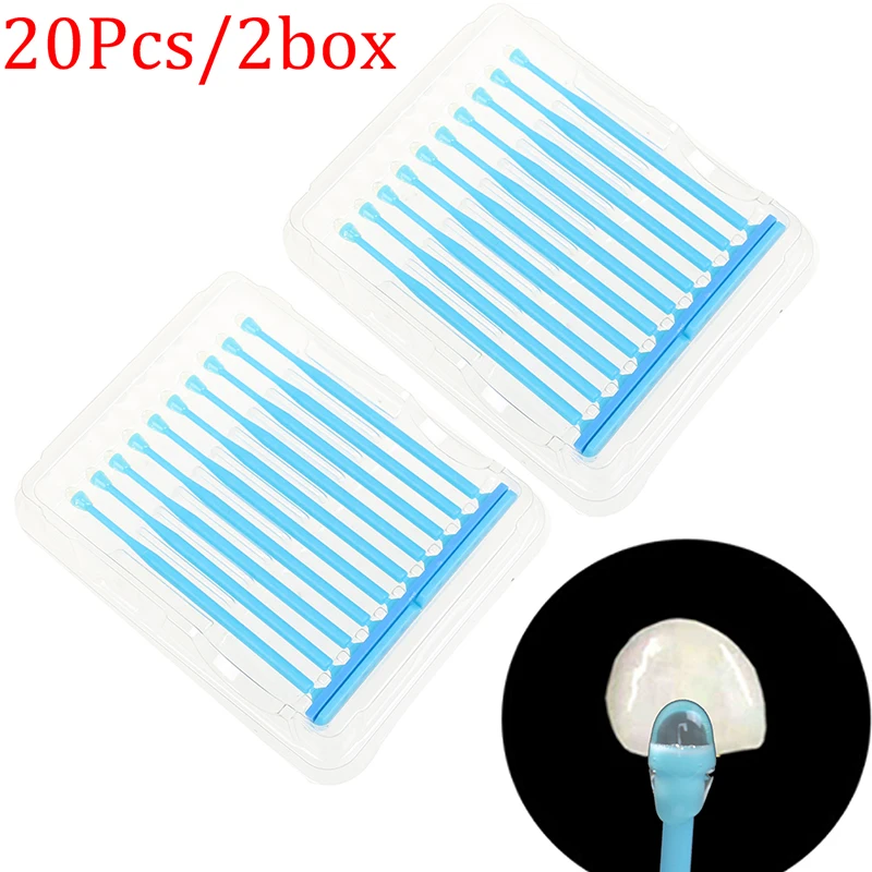

HOT 20pcs/box Dental Disposable Adhesive Tip Applicator Tooth Crown Porcelain Veneer Disposable Health Care