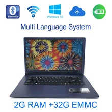 1366X768P FHD Screen 2G ram 32G EMMC windows 10 system 15.6 inch Fast Running laptop built in bluetooth camera for discounts