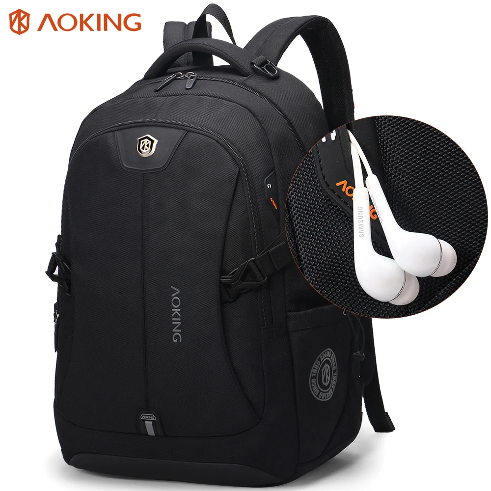 Aoking Fashion Men Backpack Waterproof Travel Bags Men's Polyester