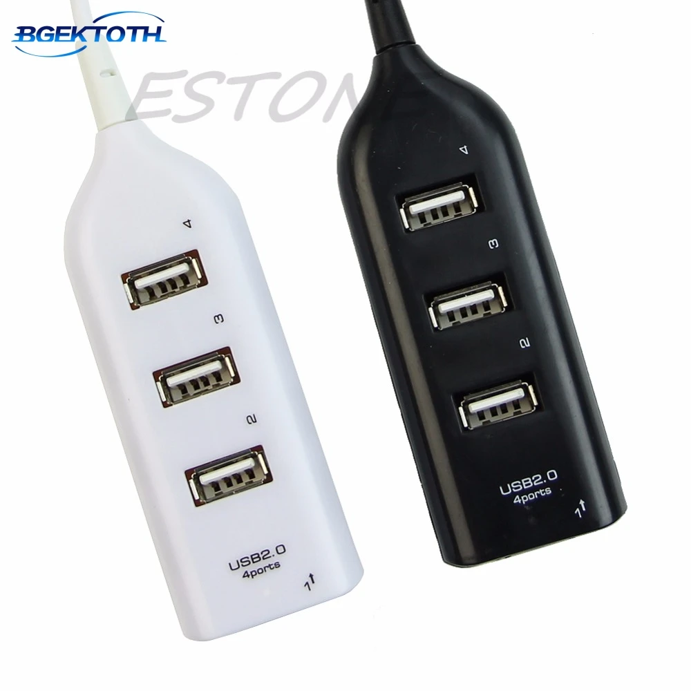 Подключаемый модуль USB2.0 Разделение ter Hi-Скорость 4-портовый Разделение ter Разделение Hub адаптер с кабелем для Тетрадь портативных ПК MAR29