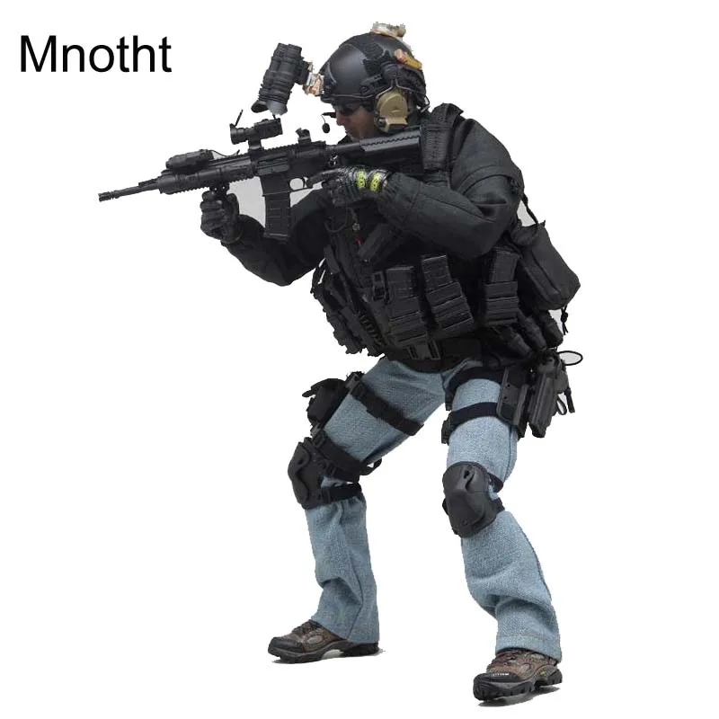 

Mnotht 1:6 PMC VH 1030 Private Military Solider model With Helmet/Gun/Jeans/Coat/Glasses/Boots For 12in Action figure toy l3