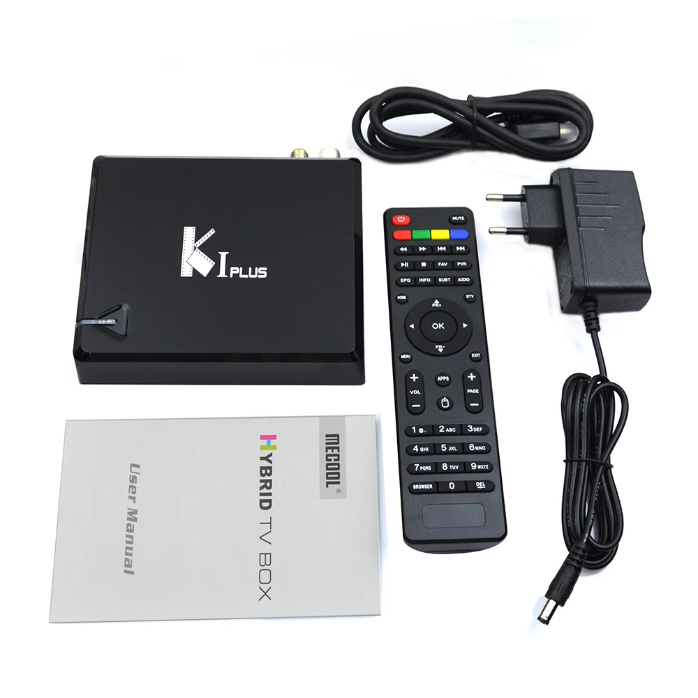  Original MECOOL KI PLUS DVB-T2 DVB-S2 DVB-C Android 7.1 TV Box Amlogic S905D Quad Core 1GB 8GB 64bi