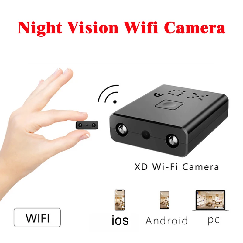 

Newest HD1080P Mini Wifi Camera Infrared Night Vision Cam Surveillance IP/AP Camera Motion Detection support hiddden TF card