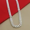 10MM Men Necklace Chain 925 Silver Necklaces Fashion Jewelry Accessories ► Photo 2/4