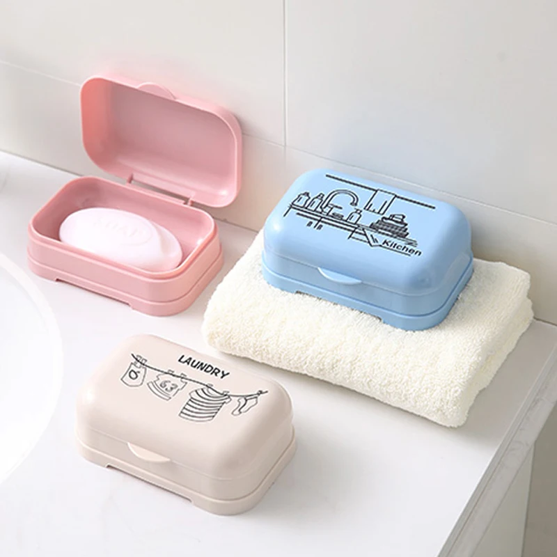 

Simple Travell Soap Dish Box Case Holder Easy To Carry Soap Box 13*10cm