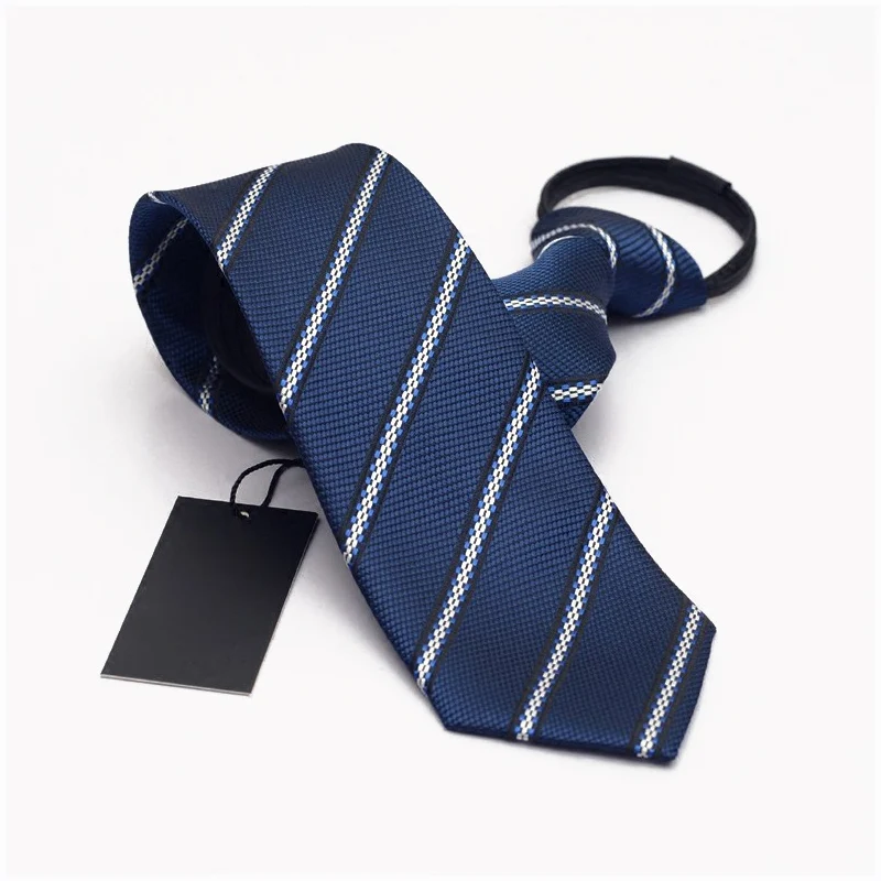 Men/'s Zipper Necktie Solid Casual Business Wedding Slim Zip Up Neck Tie Q