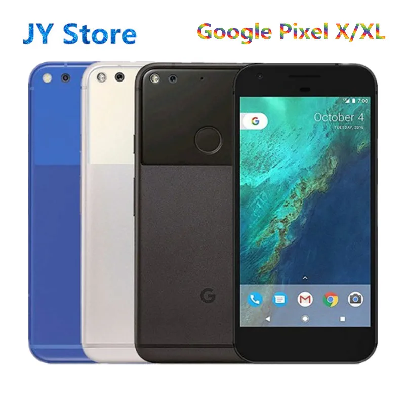 Разблокированный сотовый телефон Google Pixel X/XL 5,0/5,5 дюймов экран 4G LTE 4 Гб ram 32 ГБ/128 Гб rom(оригинальное быстрое зарядное устройство