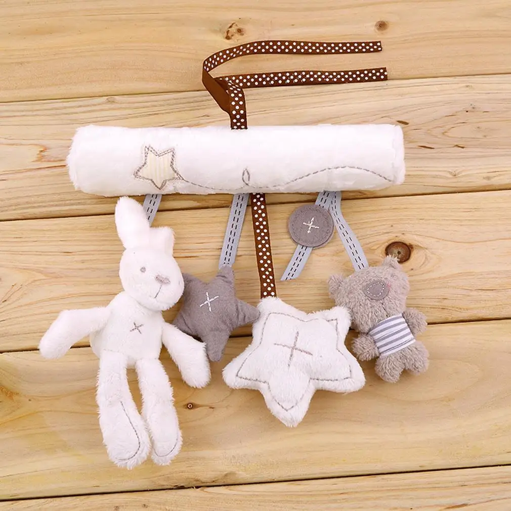 New Kids Baby Soft Cute Musical Toy Animal Handbells Rattles Bed Stroller Bells Developmental Toy