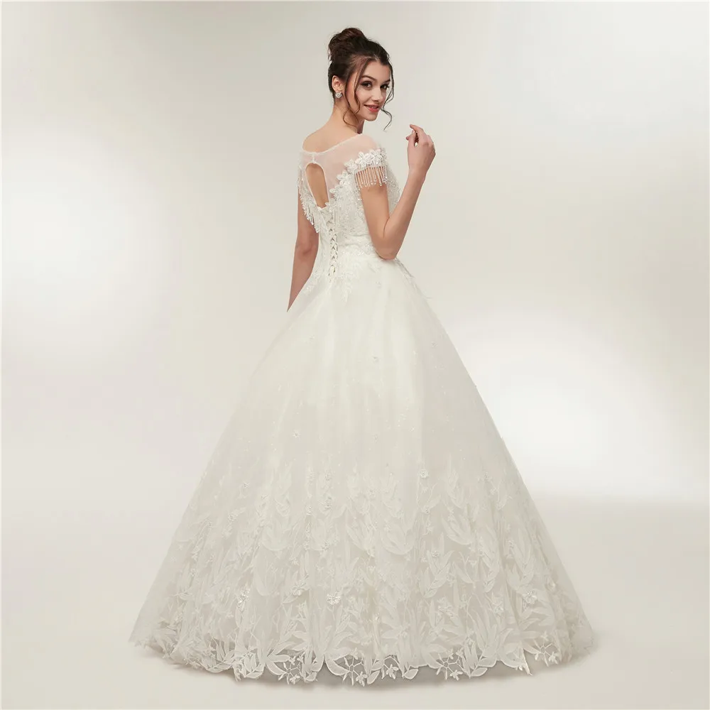 Aliexpress Scoop Neckline Leaf Lace Lique Ball Gowns Aliexpress Scoop Neckline Leaf Lace Lique Ball Gowns Princess Wedding Dress Crystals White Ivory Bridal From Reliable
