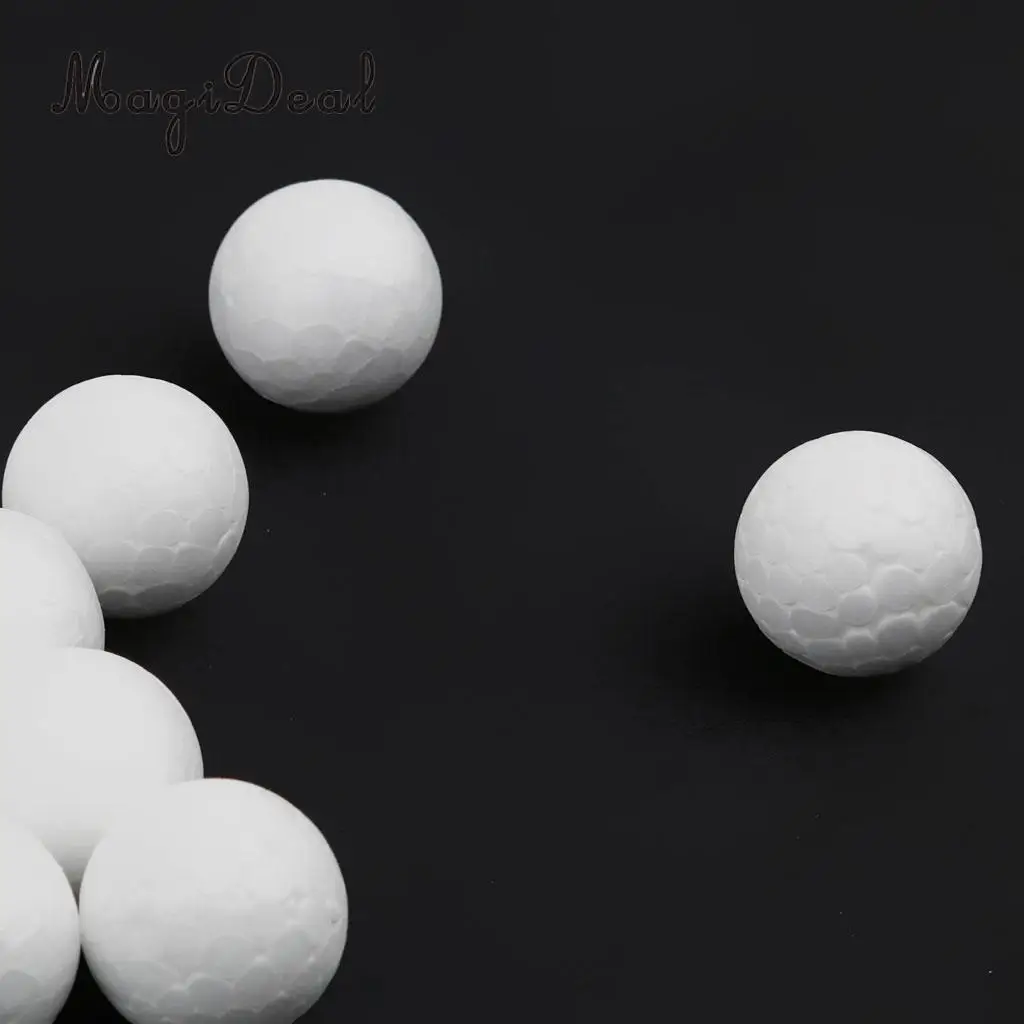 500x White Round Polystyrene Styrofoam Foam Balls for Kids Children Model Making Toys Christmas Ornament 10/15/20/25/27mm