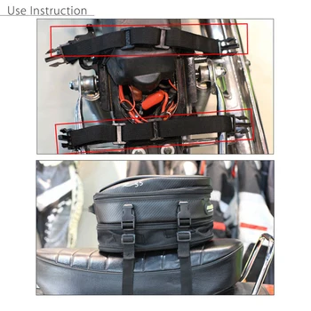 

Motorcycle Dual Sport Bag Fuel Tank Top Case Tool Luggage Backpack 7.5L~10L