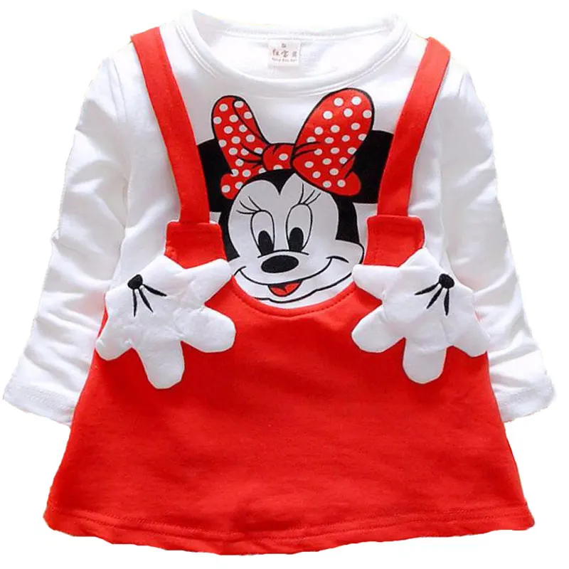 

Infant Girls Dress Clothing Baby Kids Princess Party Mickey Minnie Causal Dresses for Newborn Toddler Children Cartoon Clothes