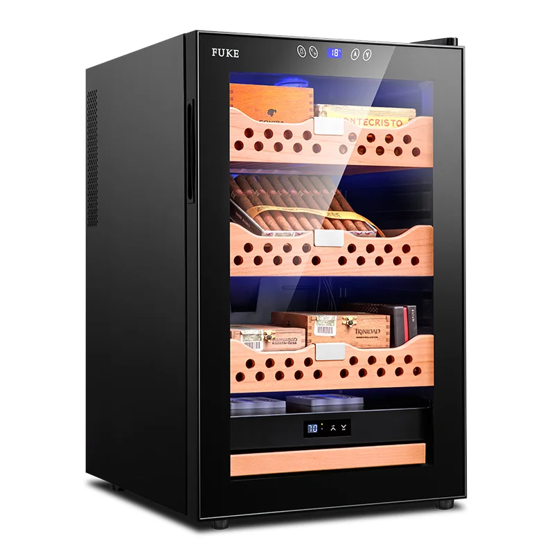 

FK-68C temperature and humidity cedar wood shelf mute humidity adjustable electronic cigar moisturizing cabinet