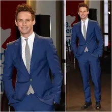 Пиджак мужской костюм из 3 предметов Terno Slim Fit Masculino полушерстяная на заказ с заостренным лацканом 4 шт.(куртка+ брюки+ галстук+ платок) на одной пуговице