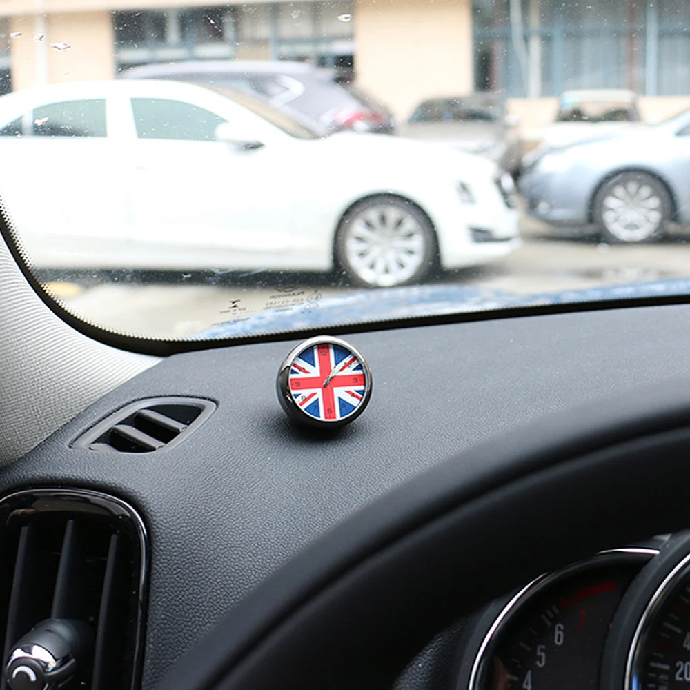 Автомобильный Стайлинг автомобиля часы Флаг Великобритании автомобильные подушки с принтом флага Великобритании "Юнион Джек приборной панели Декор Аксессуары для Mini Cooper R56 R55 R57 R58 R59 R60 R61 F54 F55 F56 F60