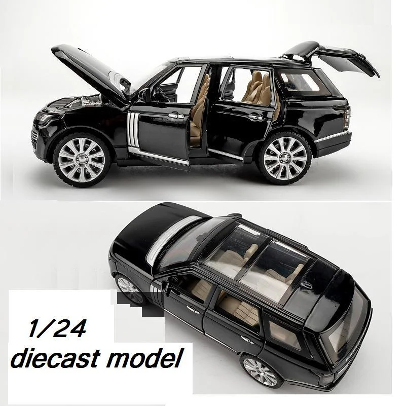 1:24 сплав модель автомобиля высокого класса SUV 6 дверей открытый отличное качество для коллекции светильник/звук дизайн детские игрушки мальчики машинки