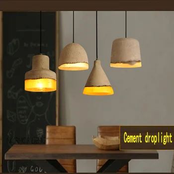 

Original creative style Cement pendant lamp Creative restaurant bar vintage pendant light Contain bulb Free shipping
