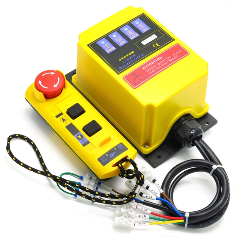

A2HH electric hoist with a direct control type industrial remote control built-in contactor with emergency stop