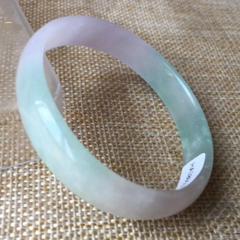 

53*50mm Certified (Grade A) Natural ice Green stoneite baby Bracelet Bangle 13152