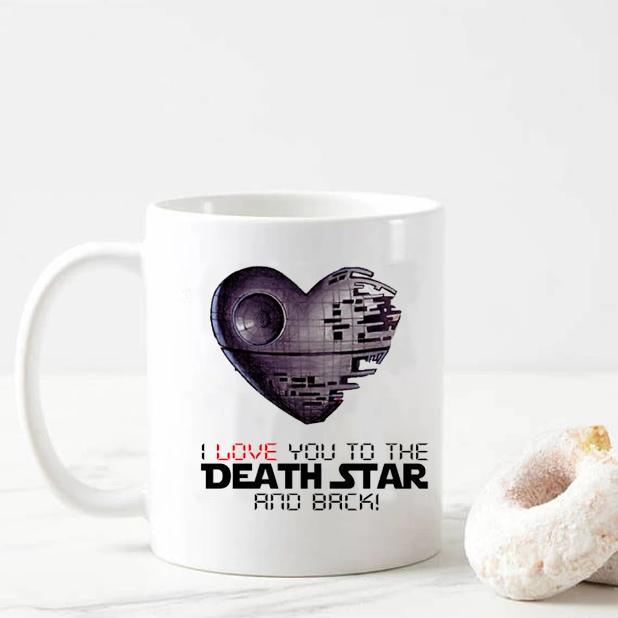 

i love you to the death star,no back Mug 350ml Ceramic milk Coffee Mug and Cup best gift for your boy or girl friends