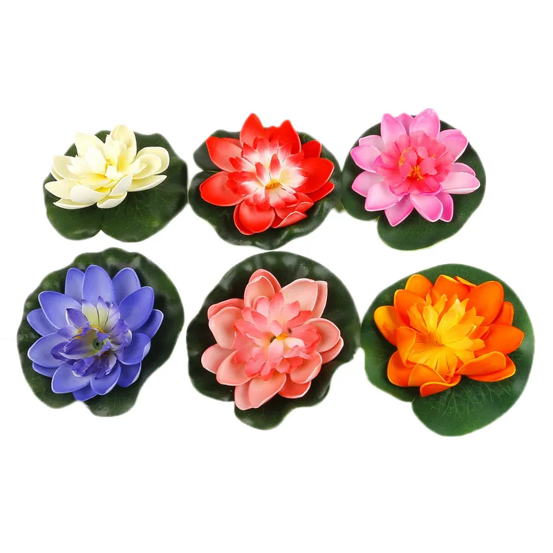 2PCS/lot 10CM Real Touch Artificial Lotus Flower Foam Lotus Flowers