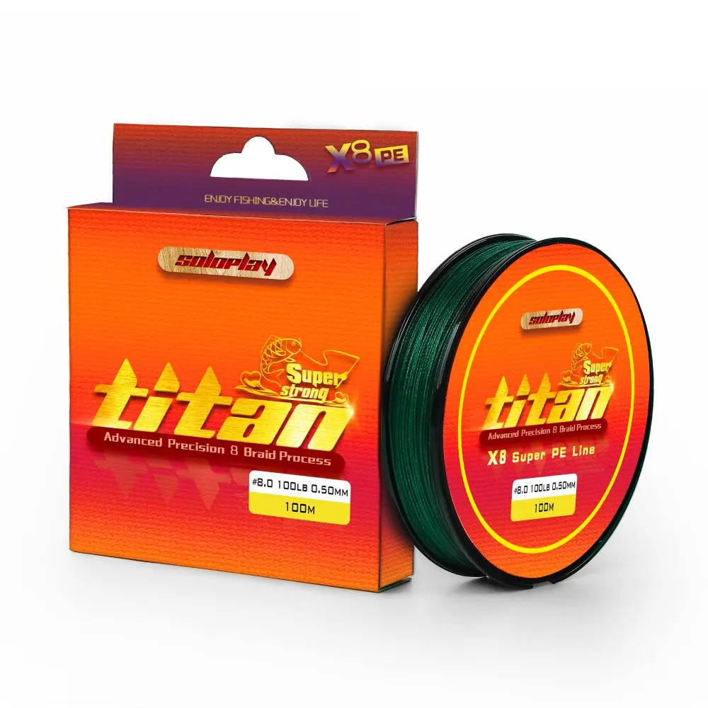 SOLOPLAY 100 متر 8X 20-100LB المتطرفة قوي 8 السواحل مضفر الصيد خط رمادي/الأخضر المتعددة الشعيرات PE جديلة خط ل الكارب الصيد
