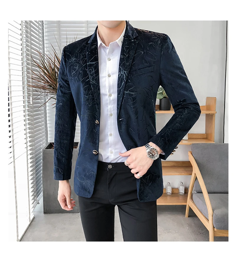Blazer Masculino Slim Fit Casual Blazers Men Suits Wedding Blazer For Men  (1)