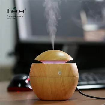 FEA Essential Oil Diffuser 130ML LED Ultrasonic Cool Mist Aroma Air Humidifier USB Air Purifier for Office Home Bedroom Living